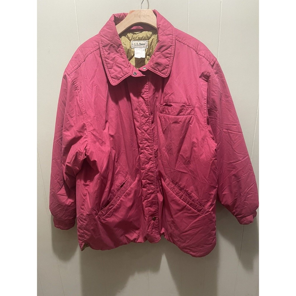 Vintage LL Bean Chore Barn Jacket Soft Shell Quilted Lined Women’s Sz Large